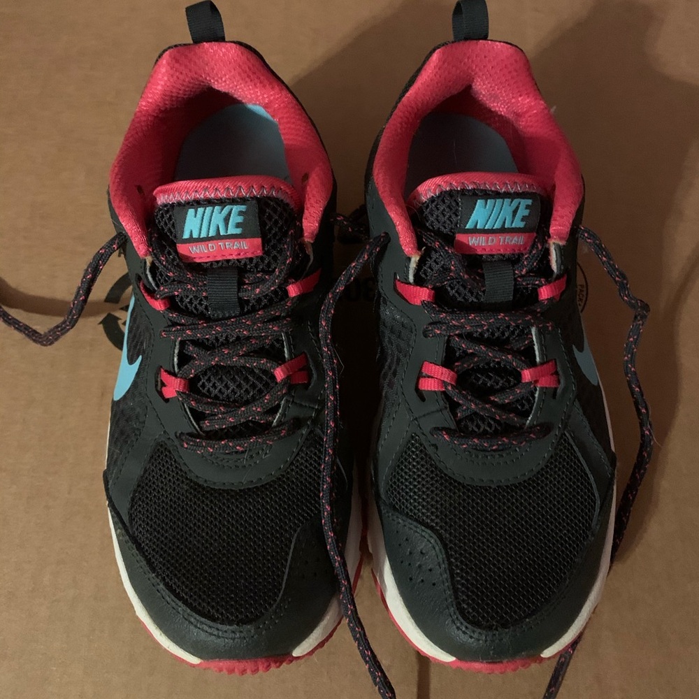 Cute black, Pink and blue Running sneakers